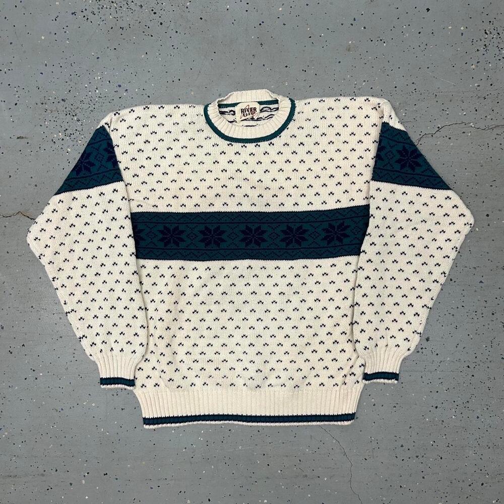VTG River Brand sweater with unique pattern